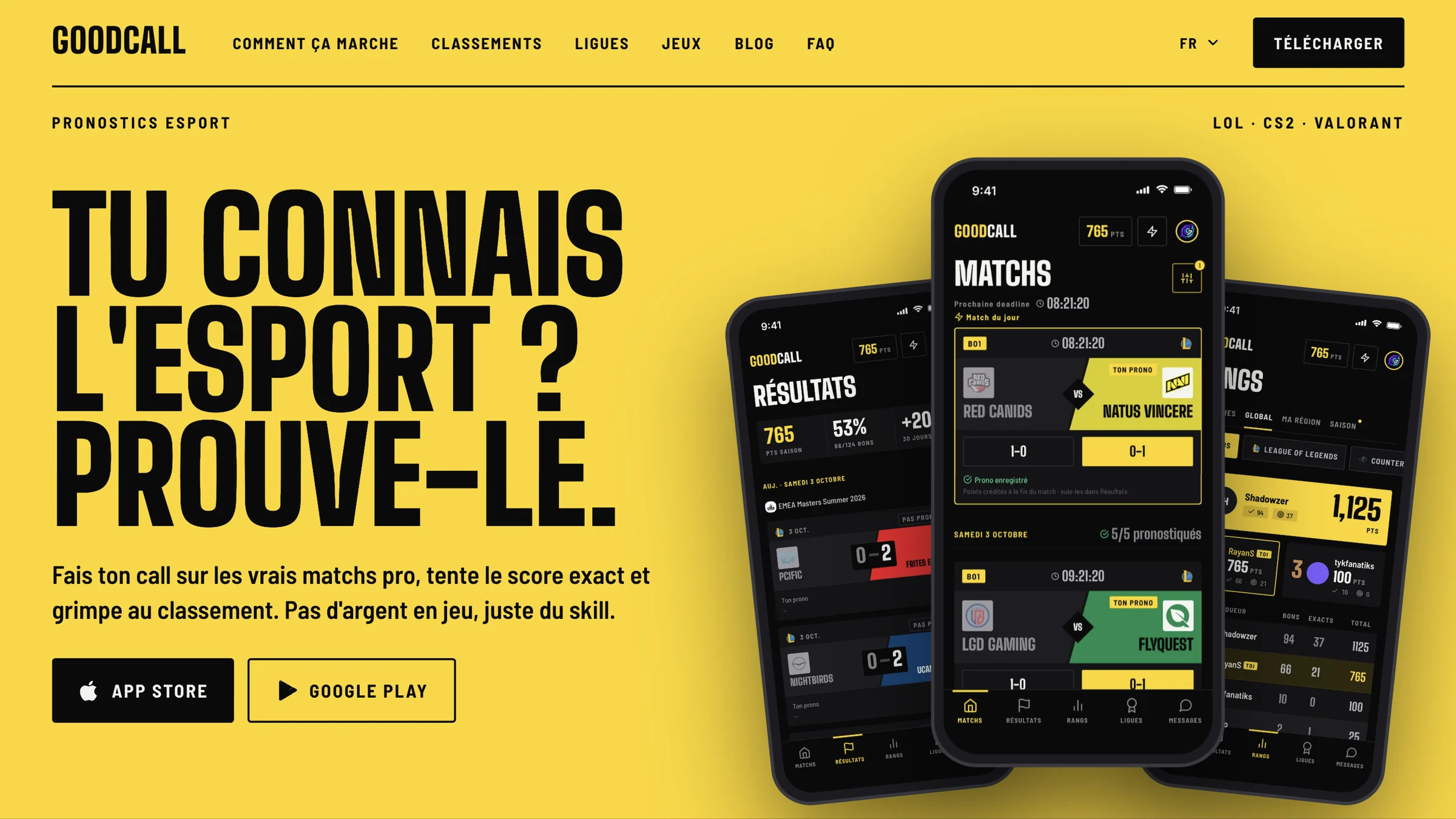 Interface du produit GoodCall